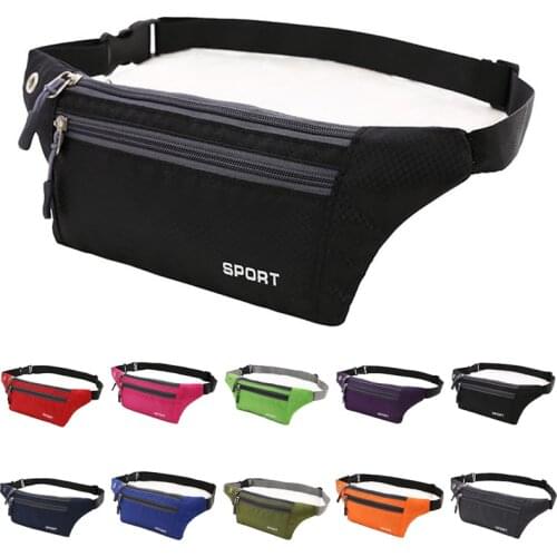 IMCUTE Unisex Ultra-thin Pocket Waist Belt Bag Man Women Waterproof Lycra Portable Outdoor Sports Small Fanny Pack Bum Hip Bag