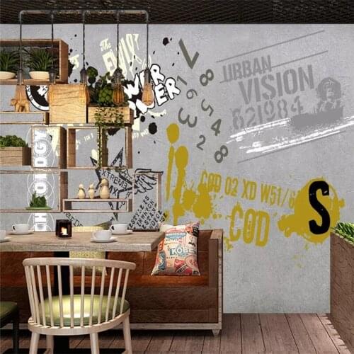 Vintage street graffiti professional making murals. Factory wholesale wallpaper mural custom photo wall