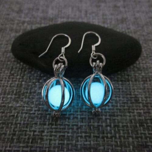 Vintage Dark Glowing Hollow Lantern Luminous Beads Earrings Jewelry for Women Accessories Gifts Glow In The Dark Jewelry