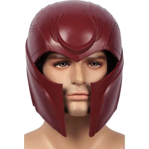 Xcoser Anime Apocalypse Helmet Red Magneto New Full Head Cosplay Helmet Halloween Fancy Dress Mask Resin