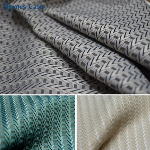 Jacquard Geometry Pattern Windows Curtains Panels Drape For Living Room Bedroom High Shading Interior Home Decoration