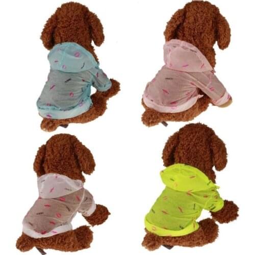 Yellow Dog Clothes pets Summer Sun Protection dog accessories for small Dogs Lip-prints Printing small dogs hoodie petshop