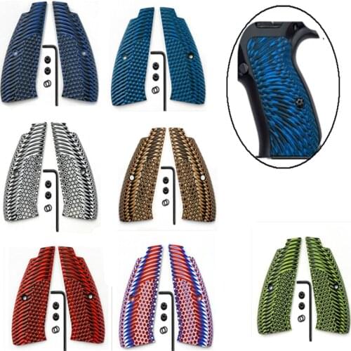 1pair Tactics Anti-Slip G10 Grips Cover With Srews for CZ 75 Full Size SP-01 Series CZ 75B Shadow 2 CZ 75 BD