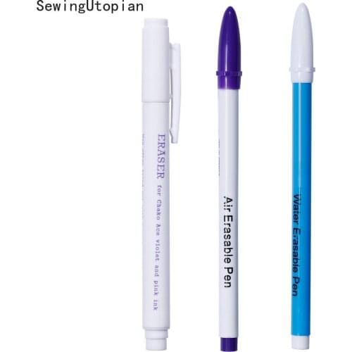 3PCS Water Soluble Erasable Pen Automatically Disappears Notes Pen Fabric Marker Cross Stitch Tailoring Sewing Tool