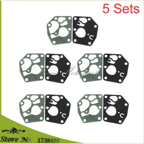 5 Sets Carburetor Diaphragm Gasket Kits Fit Briggs & Stratton 495770 795083 5083H 5083K