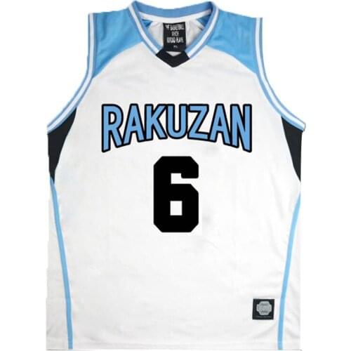 Anime Kuroko No Basuke RAKUZAN Mibuchi Reo 6# Costume Basketball Jersey Cosplay Uniform Vest Singlet Shirt Sleeveless Set