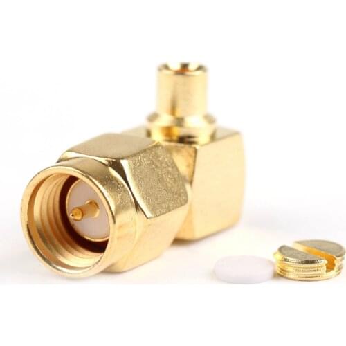 Artudatech 10Pcs 90 Degree SMA Male Plug Right Angle RF Connector Solder For RG405 Cable Jack Parts