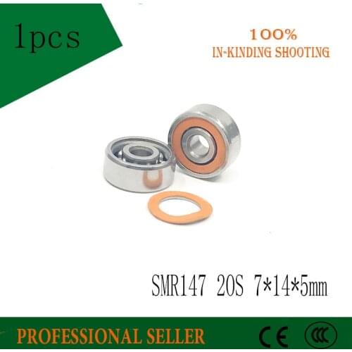 Free Shipping 1PC SMR147 2OS CB ABEC7 7X14X5mm Stainless Steel Hybrid Ceramic Bearings/Fishing Reel Bearings SMR147-2RS