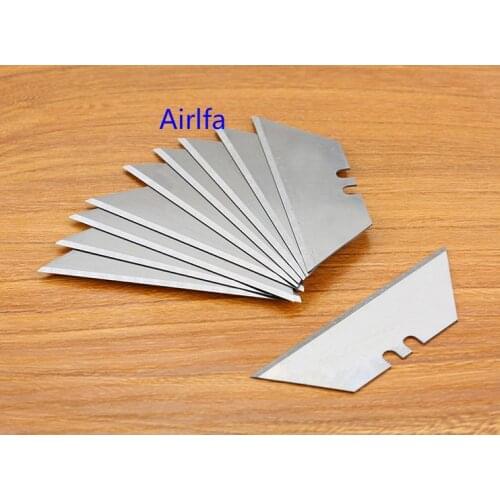 Airlfa hot selling 10pcs/Pack Trapezoidal Folding Knife Blade /Wallpaper Carpet Knife /Artist Blade Replaceable Blade