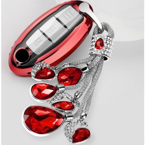 Car Key Cover TPU Case Car Holder Shell Colorful Car Key Chain Auto Key Protection For Nissan Infiniti QX50 Q50L