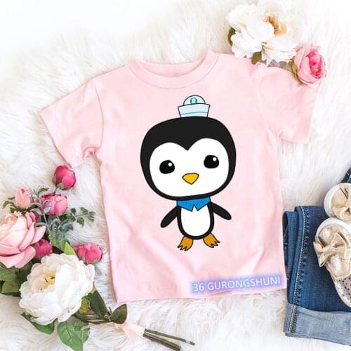 The Octonauts T Shirt Kawaii Barnacles Kwazii Peso Shellington Anime Clothes Pink Girl T-Shirt Manga Cartoon Print Tee Tops