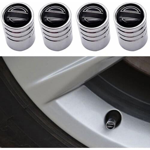 Metal 4Pcs Practical Silver Color Valve Stem Cover Wear-resistant