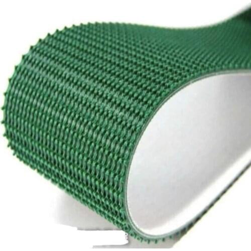 2000x100x5mm PVC green antiskid climbing lawn pattern circular conveyor belt Industrial assembly line belt(Seamless connection)