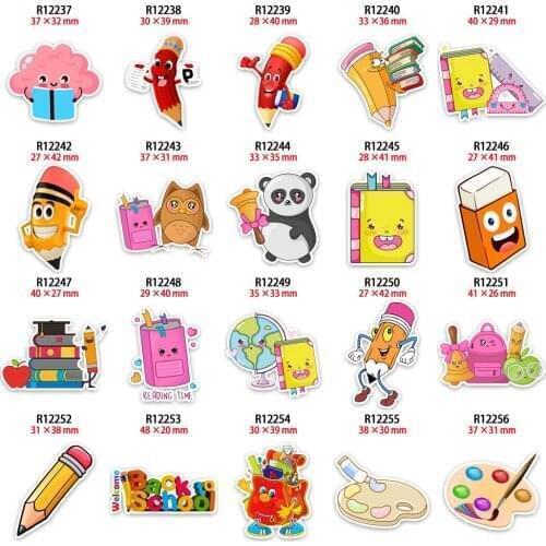 Resin Planar of school season for Hair Bows DIY Craft Decoration