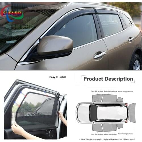 For Renault Koleos 2017 Car Full Side Windows Magnetic Sun Shade UV Protection Ray Blocking Mesh Visor Decoration Accessories