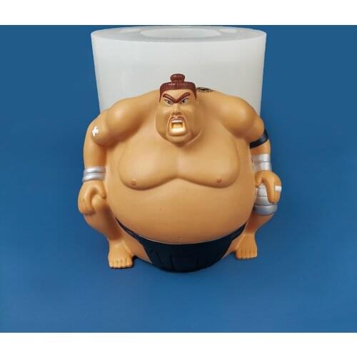 PRZY Mould Silicone Sumo Man Molds Fondant Large Body Mold Soap Molds Handmade Soap Clay Resin Candle Mould