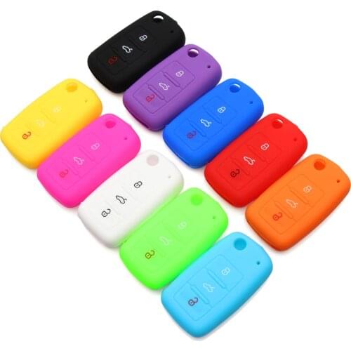 Silicone Rubber key fob skin cover case For VW POLO Bora Beetle Tiguan Passat B5 B6 Golf 4 MK5 6 Jetta Eos Remote Protected