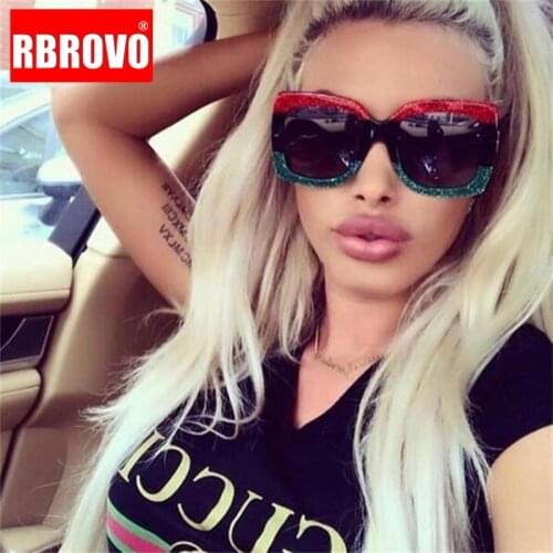 RBROVO 2021 Luxury Large Frame Sunglasses Women Designer Classic Women Sun Glasses Vintage Oculos De Sol Feminino UV400