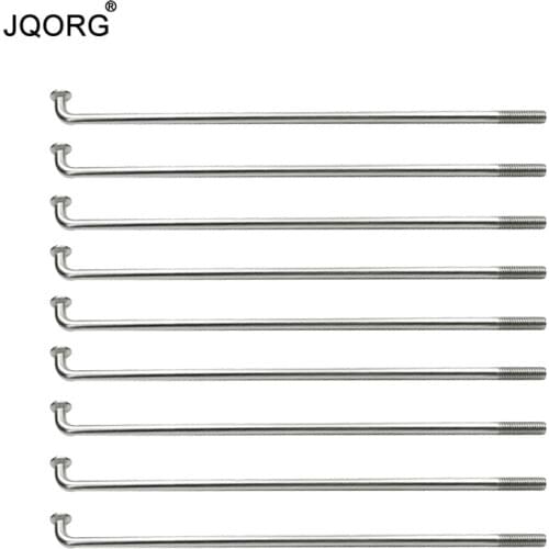 JQORG 64 Pieces A Lot Motorcycle Spokes Diameter 4.0 mm 304 Stainless Steel Material J-BEND Electric Motorcycle Wheel Spokes