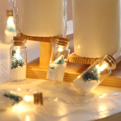 Wishing Bottle Led String Light Xmas Decoration Battery Charging Floating Bottle Flower Color LED Light Christmas Tree Decor