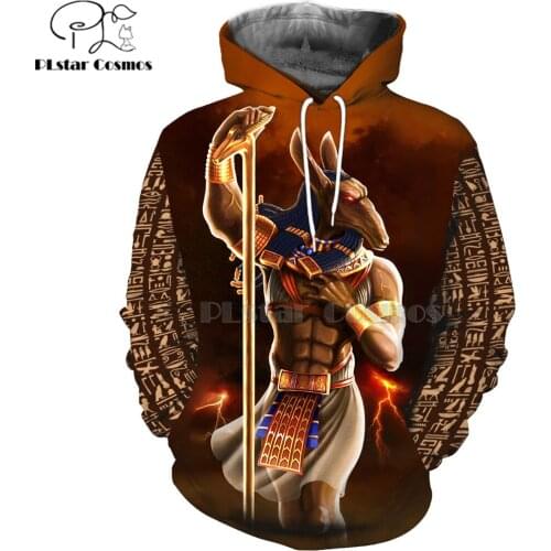 Mysterious retro ancient Horus Egypt goddess Pharaoh totem 3D Printed hoodies/Sweatshirt Women Men Zipper Hoodies Streetwear