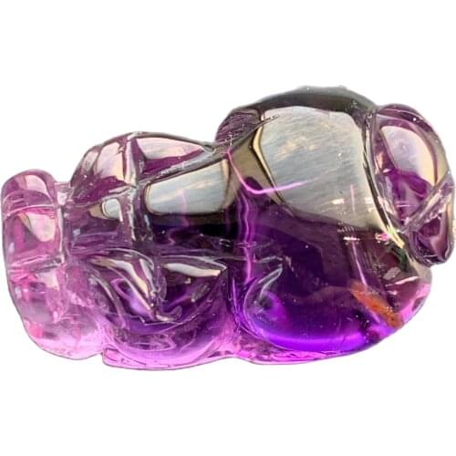 Top natural amethyst gem crystal carving mythical xiu pendant for treatment