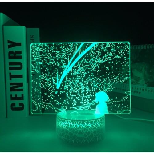 16 Colors 3D White Base Lamp Remote Control Anime for Kid Bedroom Decor Table Lamp Child Birthday Gift Manga LED Night Light