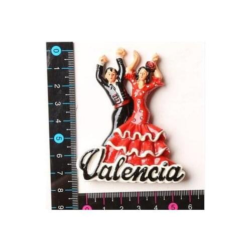 Valencia dancing couple Features travel fridge stickers