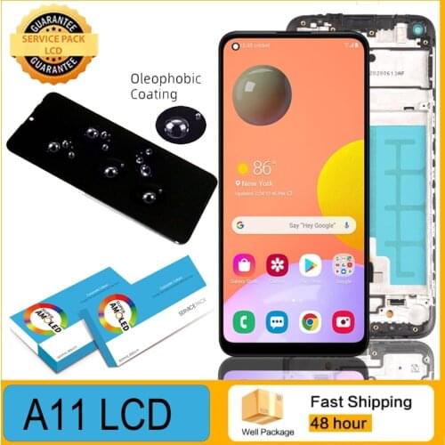 100% Original Super AMOLED For Samsung Galaxy A11 A115F A115F/DS LCD Display Touch Screen Digitizer Repair Parts
