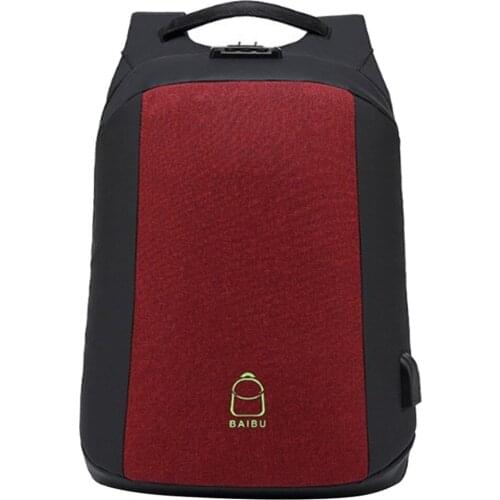 15" Laptop Backpack External USB Charge Computer Backpacks Anti-theft Waterproof Bags for Men Women