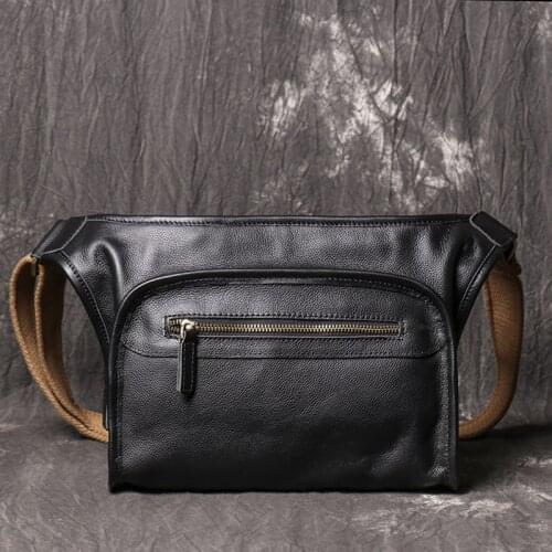 2021 Fashion Genuine Leather Mens Messenger Bag Vintage Crossbody Bag High Quality Men Shoulder Bags Sling Casual Male Bags