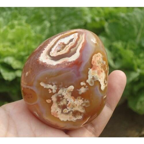 290g BEST NATURAL RED Agate QUARTZ CRYSTAL GEM STONE Polishing