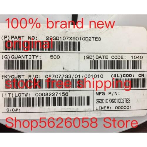 293D107X9010D2TE3 SMD 100% new original freeshipping STOCK 50PCS-3000PCS/LOT