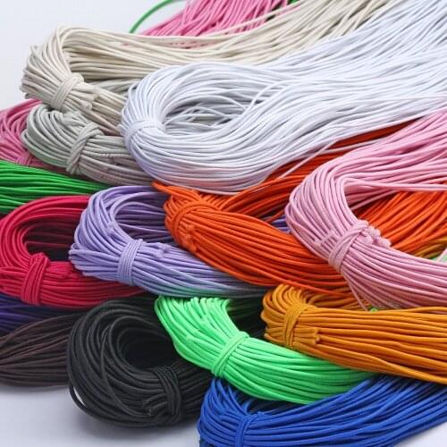 5M/Lot High-Elastic 1mm Colorful Round Elastic Band Round Elastic Rope Rubber Band Elastic Line DIY Sewing Accessories