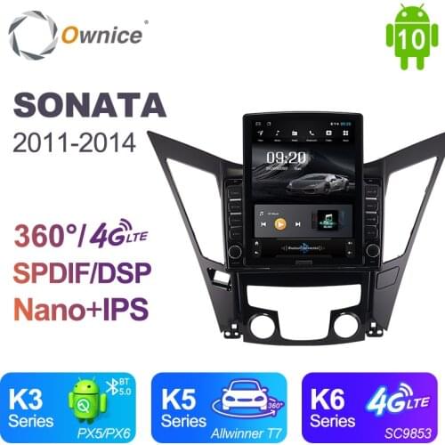 Ownice Android 10.0 for Hyundai SONATA 2011 - 2014 Car Radio Auto Multimedia Video Audio GPS Player head Unit 360 Panorama