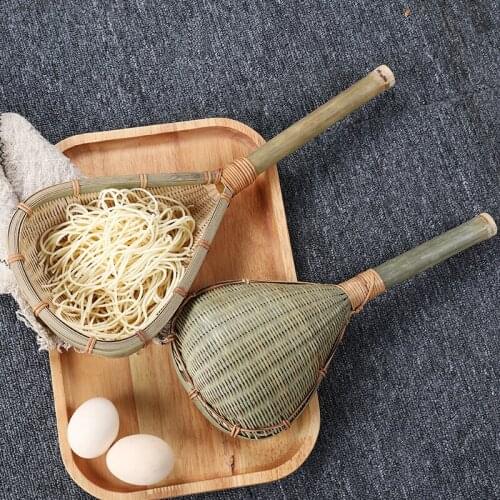 Bamboo big scoop environmental protection filter net boiled rice noodles vermicelli garden hedge spicy colander strainer