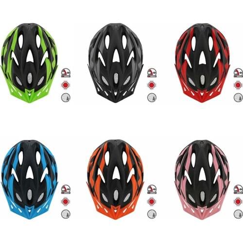 Cairbull Men and womenIntergrally-molded MTB Helmets Road Bike Helmet with Tail Light Outdoor Mountain Bike Helmet