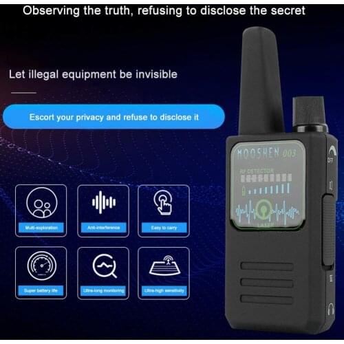 Signal Detector Wireless GPS RF Tracker Anti-Tracking Camera Spy GSM Audio Bug Finder Handheld Security Frequency Scanner