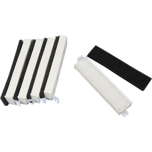 Ecovacs deebot slim DA60 Robot Vacuum Cleaner Parts Filter*5+ Sponge*5 replacement for Ecovacs Slim DA60