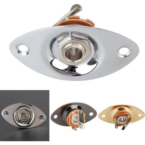 Electric Bass Guitar Jack 1/4 Guitar Pickup output Input Jack Socket Contains 2 Mounting Screws for Bass Guitar Accessories