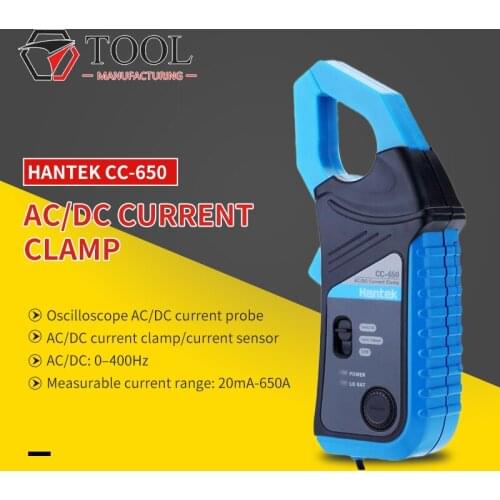 Hantek CC-650 handheld Oscilloscope Multimeter 400kHz Bandwidth AC/DC Current Clamp factory directly free shipping