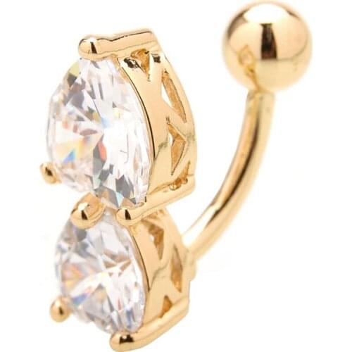 Steampunk Heart Belly Button Rings Sexy Women Belly Piercing Barbell Surgical Steel Piercing Navel Women Fashion Body Jewelry