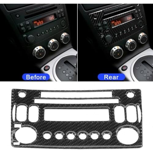Carbon Fiber Console Radio CD Panel Frame CoverFit for Nissan 350z 2006 2007 2008 2009 Radio Cover Trim Interior Mouldings