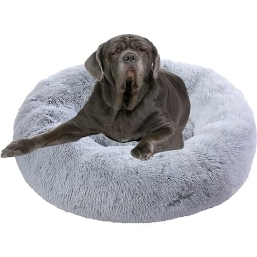 Super Large Dog Bed Luxury Dog Sofa Pets Product Long Plush Dogs Kennel Soft Cat Mat Round Pet Cushion Supplies for Dropshipping