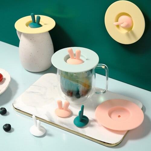 1Pcs Creative Silicone Cup Lid, Leak-proof, Dust-proof Water Cup Lid, Anti-scald Coaster, Sealing Oil-proof Tea Cup Table Mat