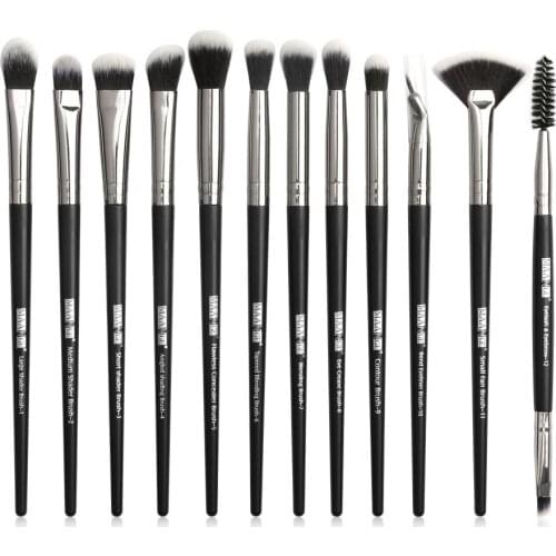 12pcs High Quality Professional Makeup Brushes Set Nylon Material Eyeshadow Foundation Powder Eyeliner Cosmetic Maquiagem MAANGE