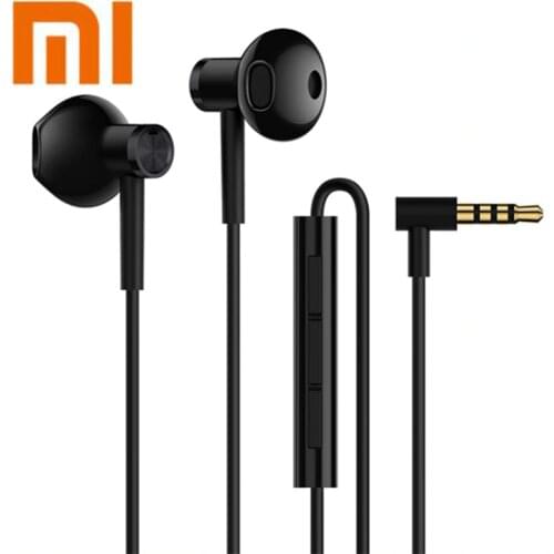 Xiaomi In-Ear Earphone Mic Wire Control Dual Driver headset Noise Cancelling Wired headphones for Redmi Samsung Mobile Phone