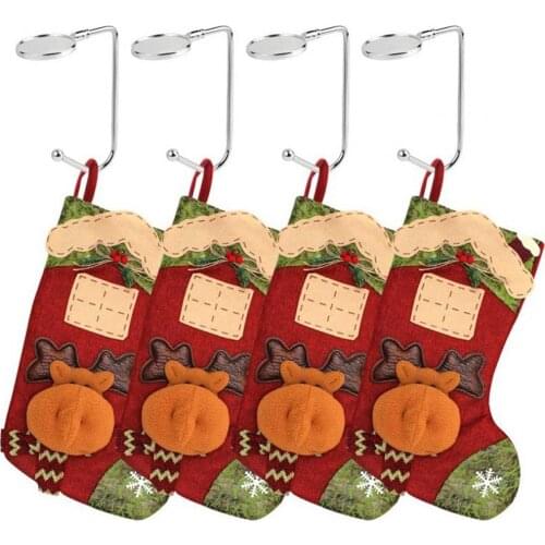 Non-slip Hanger Hook Wide Application Metal Christmas Stocking Anti-rust Home Hooks Rotatable Attractive Holder Convenient Tools