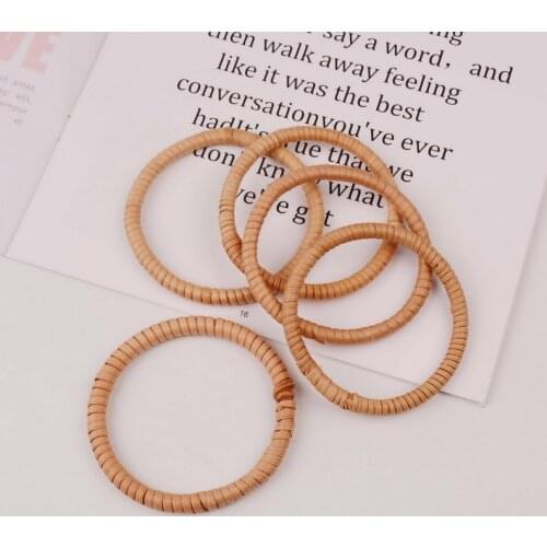2021 New Trendy Wooden Charm Bangle For Women Girls Bohemia Accessory Rattan Weaving Braceletr Wholesale Wood Bracelets Set Gift