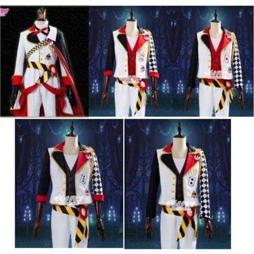 2020 New!Twisted Wonderland Alice in Wonderland Riddle Trey Ace Cater Deuce Uniforms Cosplay Costume Halloween Carnival Outfit H